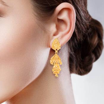 Sukai Jewels Ethnic South Indian Traditional Wear Jhumki Earring  for Women and Girls(Pack of 1) 3