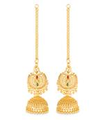 Sukai Jewels Ethnic South Indian Traditional Wear Jhumki Earring with Kan Chain for Women and Girls(Pack of 1)