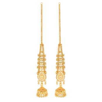 Sukai Jewels Ethnic South Indian Traditional Wear Jhumki Earring with Kan Chain for Women and Girls(Pack of 1) 1