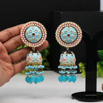 Turquoise jhumkas 1