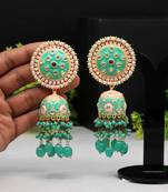 Green jhumkas