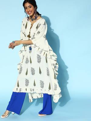 White printed cotton short-dresses 2