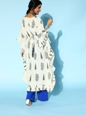 White printed cotton short-dresses 3