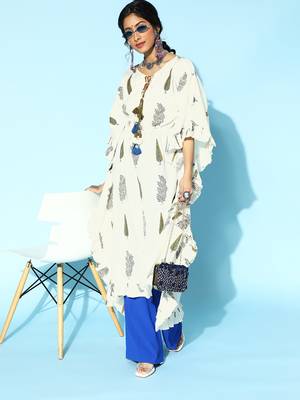 White printed cotton short-dresses 5
