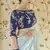 Mint blue dori and sequins embroidered organza wedding & party wear saree with taffeta silk blouse