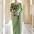 Green Dori, Zari And Sequins Embroidered Designer Organza Bridal Wedding Saree For Women