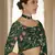 Green Thread, Dori And Sequins Embroidered Organza Party Wear Saree