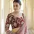 peach dori, zari and sequins embroidered organza wedding saree with art silk blouse