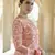 Peach Organza Sequin Embroidered Saree with Blouse