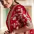 Red Zari, Sequins And Dori Embroidered Organza Party Wear Wedding Saree