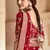 Red Zari, Sequins And Dori Embroidered Organza Party Wear Wedding Saree