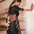 Bewitching Black Zari, Dori, Sequins Embroidered Georgette Party And Festive Saree