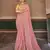 Pink embroidered organza saree with blouse