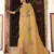 Mustard embroidered organza saree with blouse