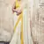 White embroidered georgette saree with blouse