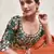 Orange embroidered organza saree with blouse