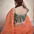 Orange embroidered organza saree with blouse