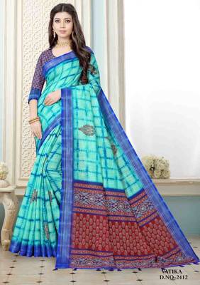 Adorable Weaving Border Digital printed Linen Saree 1