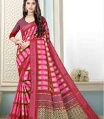 Adorable Weaving Border Digital printed Linen Saree