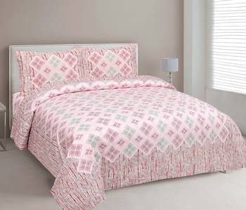 Rajasthani Traditional Jaipuri Pure Cotton King Size Double Bedsheet With 2 Pillow Covers Sets 1