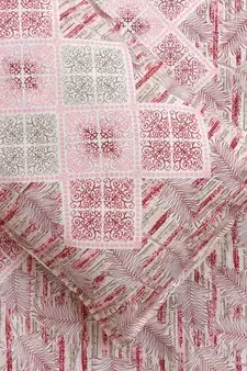 Rajasthani Traditional Jaipuri Pure Cotton King Size Double Bedsheet With 2 Pillow Covers Sets