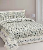 Cotton Printed King Size Double Bedsheet with 2 Pillow Covers Set