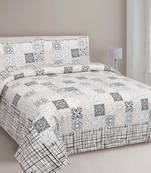 Rajasthani Traditional Jaipuri Pure Cotton King Size Double Bedsheet With 2 Pillow Covers Sets