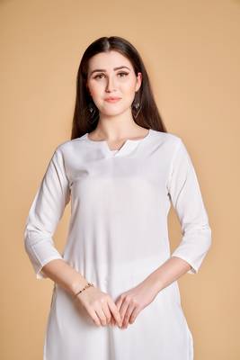 White printed cotton kurtas-and-kurtis 5