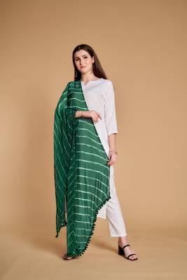Dark-green printed cotton kurta-sets 1