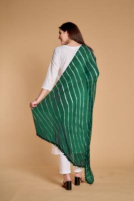 Dark-green printed cotton kurta-sets 3