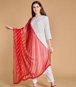 Coral printed cotton kurta-sets