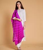 Pink printed cotton kurta-sets