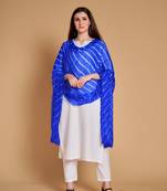 Royal-blue printed cotton kurta-sets