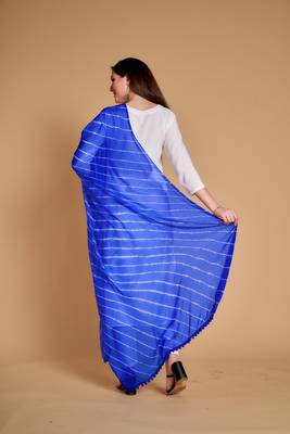 Royal-blue printed cotton kurta-sets 4