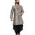 Men Silver Jacquard Silk Dhoti Kurta Set