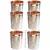 Prisha India Craft Luxury Design Steel Copper Glass Tumbler  Drinkware & Serveware Set  Capacity 250 ML  Set of 6