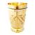 Prisha India Craft Pure Brass Mughlai Style Embossed Design Glass Tumbler   Drinkware & Serveware   Capacity 250 ML