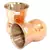 Prisha India Craft Steel Copper Muglai Matka Glass Tumbler Hammered Design  Capacity 270 ML  Set of 2