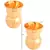 Prisha India Craft Pure Copper Muglai Matka Glass Tumbler Hammered Design  Capacity 375 ML  Set of 2