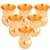 Prisha India Craft Pure Copper Muglai Matka Glass Tumbler  Hammered Design  Capacity 375 ML  Set of 6