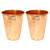 Prisha India Craft Pure Copper Glass Tumbler Luxury Design  Drinkware & Serveware   Capacity 350 ML   Set of 2