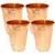 Prisha India Craft Pure Copper Glass Tumbler Luxury Design  Drinkware & Serveware   Capacity 350 ML   Set of 4