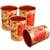 Prisha India Craft Pure Copper Digital Printed Flower Design Glass Tumbler  300 ML  Set of 4