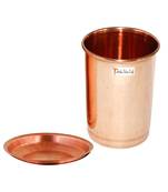 Prisha India Craft Pure Copper Glass Tumbler  Capacity 320 ML