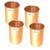 Prisha India Craft Pure Copper Glass Tumbler  Capacity 320 ML  Set of 4 (Brown)