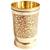 Prisha India Craft Pure Brass Mughlai Style Embossed Design Glass Tumbler  250 ML (Gold)