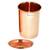Prisha India Craft Pure Copper Glass Tumbler  Drinkware & Glassware with Coaster  Capacity 300 ML