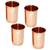 Prisha India Craft Copper Glass Tumbler Set  300 ML  Set of 4