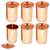 Prisha India Craft Pure Copper Water Glass Tumbler  Capacity 300 ML  Set of 6