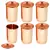 Prisha India Craft Pure Copper Water Glass Tumbler  Capacity 300 ML  Set of 6